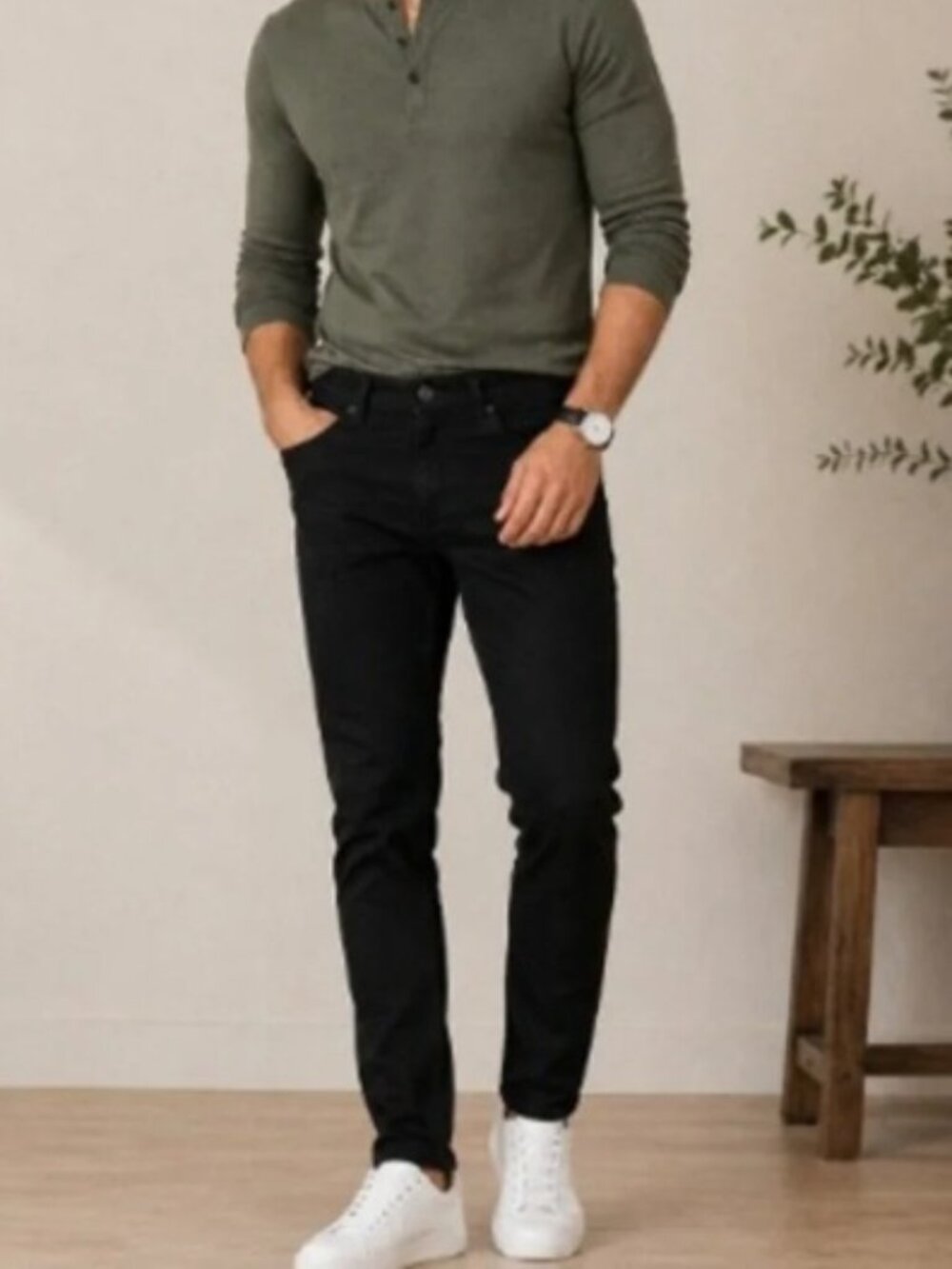 Mavi Black James Skinny Jeans 38/30